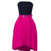 Rozkloszowana różowa gorsetowa asymetryczna sukienka - LaKey 212a dostawa w 24h 1