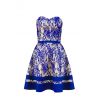 Niebieska gorsetowa sukienka koronkowa  LaKey 241 2