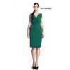Kopertowa zielona dopasowana sukienka wyszczuplająca - LaKey 242 dostawa w 24h 1