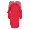 Czerwona dopasowana wąska sukienka z rękawami - LaKey Camilla dostawa w 24h 1