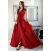 Czerwona suknia wieczorowa z brokatem na wesele długa LaKey 445 1