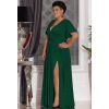Zielona zmysłowa suknia z brokatem - Estera PLUS SIZE 1