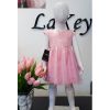 LaKey Dina różowa sukienka żakardowa z tiulem 1