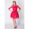 Czerwona sukienka koronkowa z rękawem  - LaKey Rosa dostawa w 24h 3