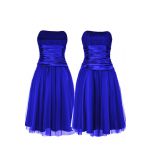 Niebieska gorsetowa sukienka tiulowa midi - LaKey 191 dostawa w 24h