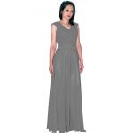 LaKey 335 Długa suknia szyfonowa z koła z dekoltem w serek 8