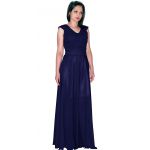 LaKey 335 Długa suknia szyfonowa z koła z dekoltem w serek 9