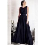 Długa suknia brokatowa rzymianka LaKey 427a czarna 1