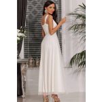 Tiulowa długa suknia ślubna z poświatą brokatu Renee 3
