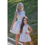 LaKey Flower  beżowy zestaw sukienek mama i córka, sukienka dla córki 2