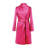 Różowy klasyczny płaszcz trencz na wiosnę - LaKey 002 dostawa w 24h