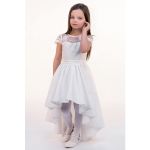 LaKey Alessandra asymetryczna sukienka koronkowa na wesele dla małej druhny 7