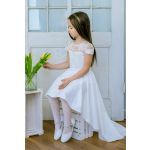 LaKey Alessandra asymetryczna sukienka koronkowa na wesele dla małej druhny 4