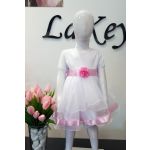 LaKey Alfa biała sukienka z tiulem dla dziewczynki 1