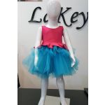 Sukienka LaKey Ariel różowa sukienka tiulowa z kokardą dla dziewczynki 1