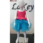 Sukienka LaKey Ariel różowa sukienka tiulowa z kokardą dla dziewczynki 3