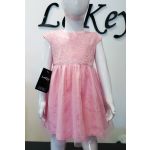 LaKey Dina różowa sukienka żakardowa z tiulem 2