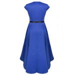 Niebieska asymetryczna długa sukienka Syntia 2