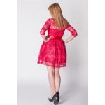 Czerwona sukienka koronkowa z rękawem  - LaKey Rosa dostawa w 24h 2