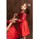 Koronkowa sukienka z rękawem dla dziewczynki model Dominika- wybór kolorów 5