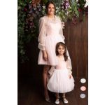 Sukienka gorsetowa z kropkowanym tiulem LaKey Tara zestaw sukienek mama i córka - sukienka dla mamy 1