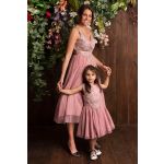 Zwiewna tiulowa sukienka MIDI LaKey Lidia zestaw sukienek mama i córka - sukienka dla mamy 3