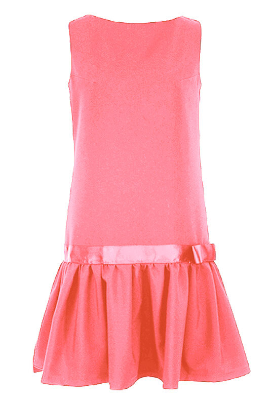 Luźna trapezowa różowa sukienka LaKey 179
