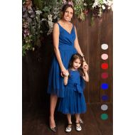 LaKey Riley tiulowa sukienka MIDI zestaw sukienek mama i córka - sukienka dla mamy - LaKey Riley tiulowa sukienka MIDI zestaw sukienek mama i córka - sukienka dla mamy 1