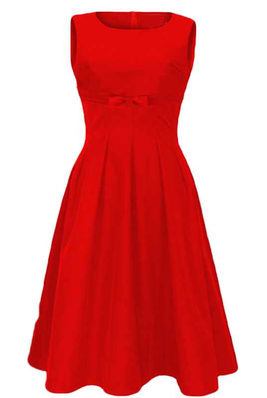 Wyszczuplająca trapezowa czerwona sukienka LaKey 220 dostawa w 24h