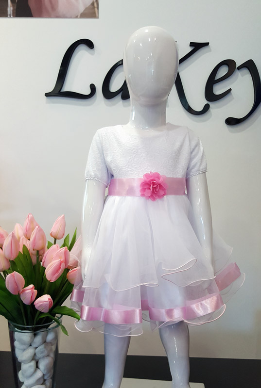 LaKey Alfa biała sukienka z tiulem dla dziewczynki 3