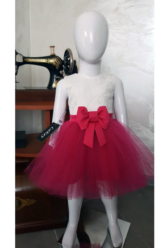 LaKey Rubi koronkowa sukienka tiulowa dla dziewczynki 4