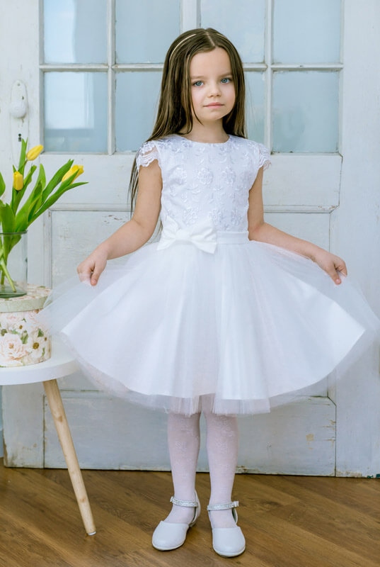 Sukienka koronkowa tiulowa na wesele komunijna dla dziewczynki LaKey Sophie dostawa w 24h