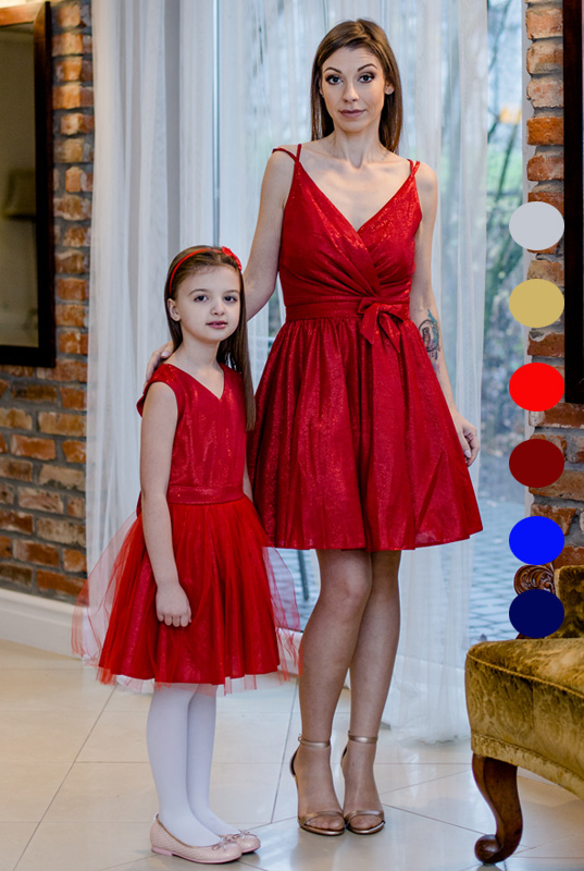Lily sukienka na ramiączkach zestaw sukienek mama i córka - sukienka dla mamy