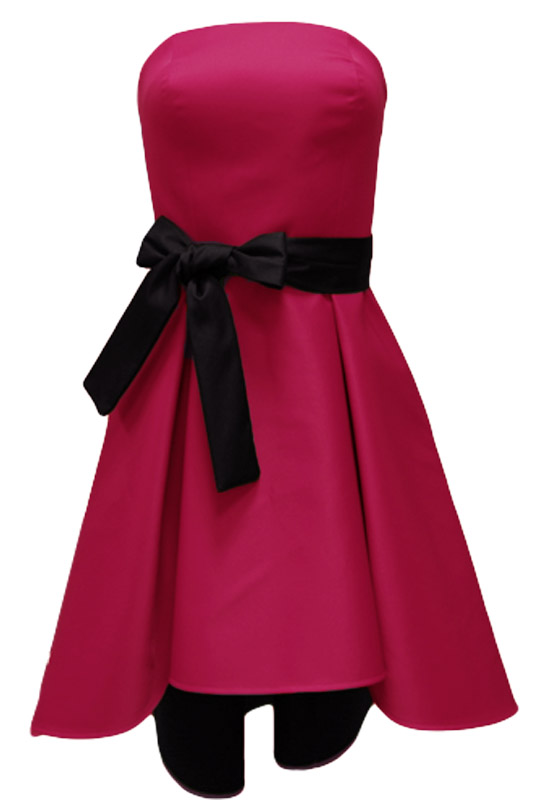 Malinowa gorsetowa sukienka asymetryczna  - LaKey Lori dostawa w 24h 3